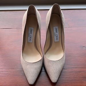 NIB Nude Jimmy Choo Romy 85 Pumps
